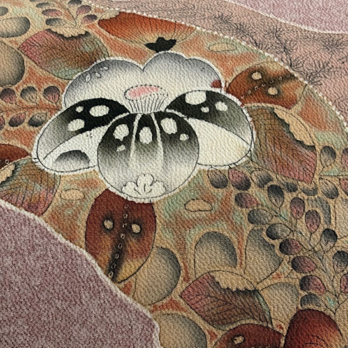 名古屋帶 逸品級 附落款 水野保 辻花染 粉紅 純蠶絲