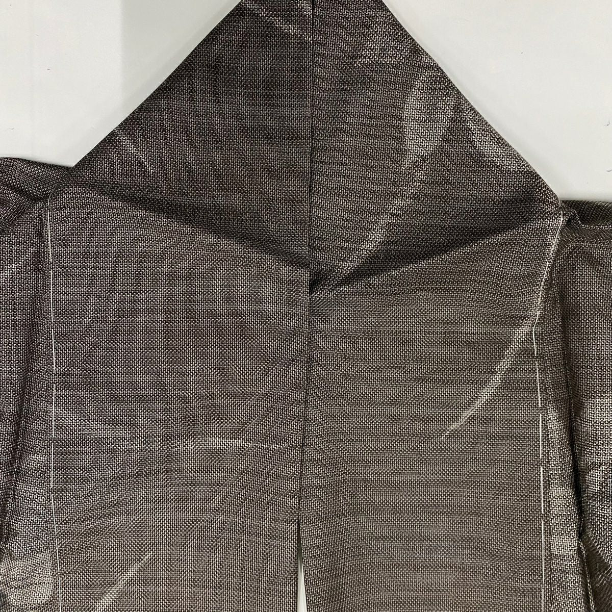 【美品】 紬織 身長157.5cm 袖長63.5cm S 雙層 菖蒲 焦茶 純蠶絲 秀品級
