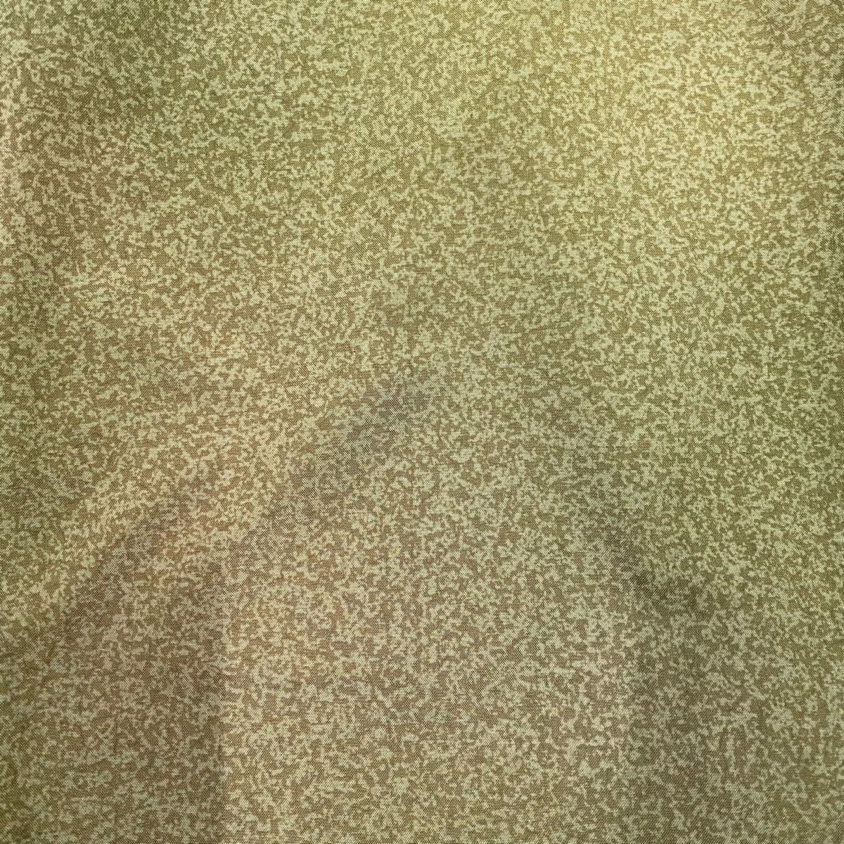 【美品】 小紋 身長166.5cm 袖長66cm M 雙層 紬織織 幾何學圖案 漸層 鶯色 純蠶絲 秀品級 一個紋