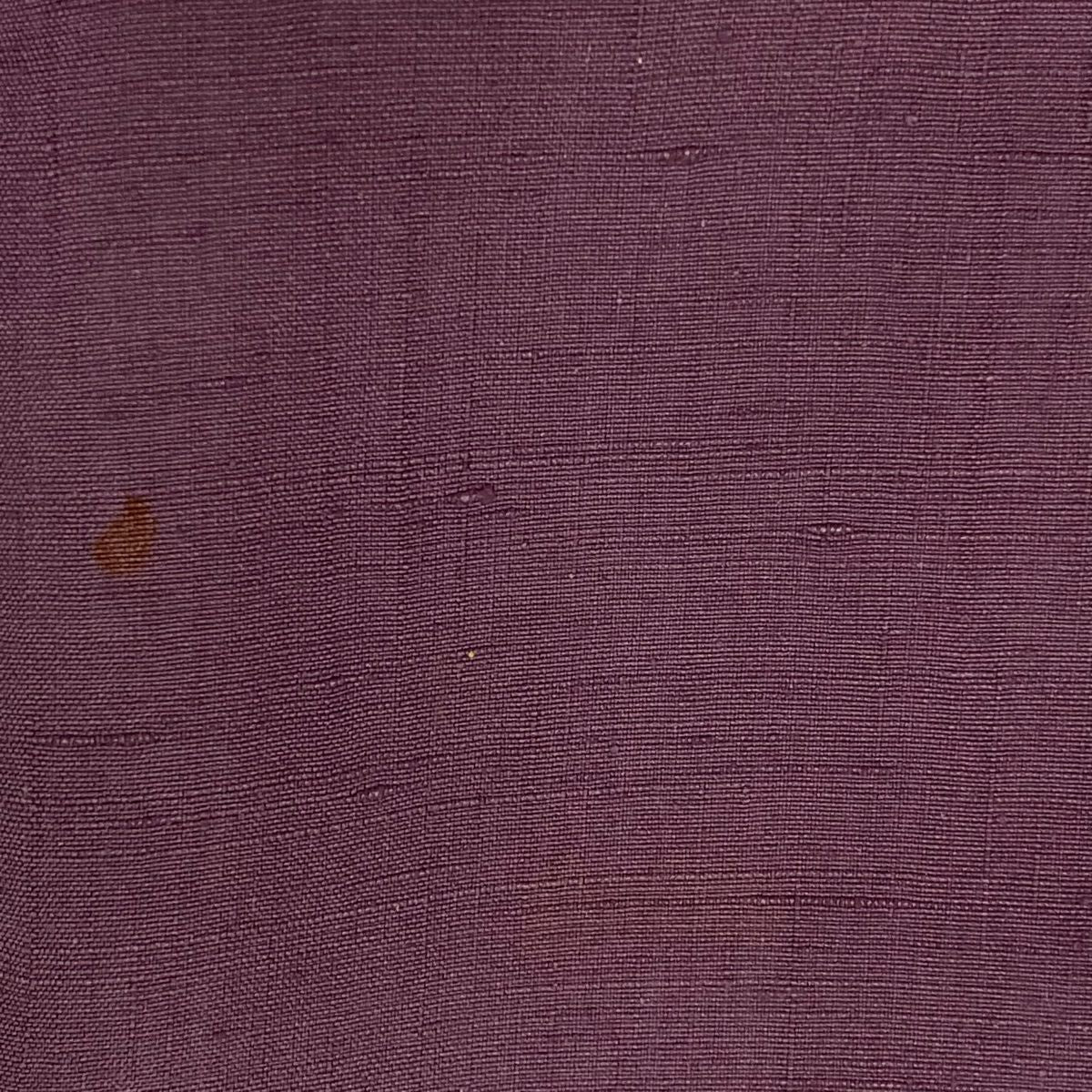 付下 身長161cm 袖長66.5cm M 雙層 紬織織 組紐 菊花花刺繡 紫 純蠶絲 秀品級