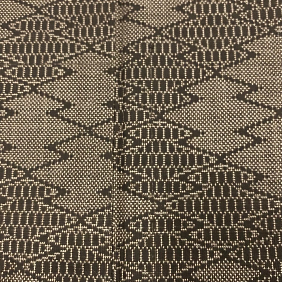 【美品】 紬織織 身長159.5cm 袖長65cm M 雙層 松樹皮菱 焦茶 純蠶絲 秀品級