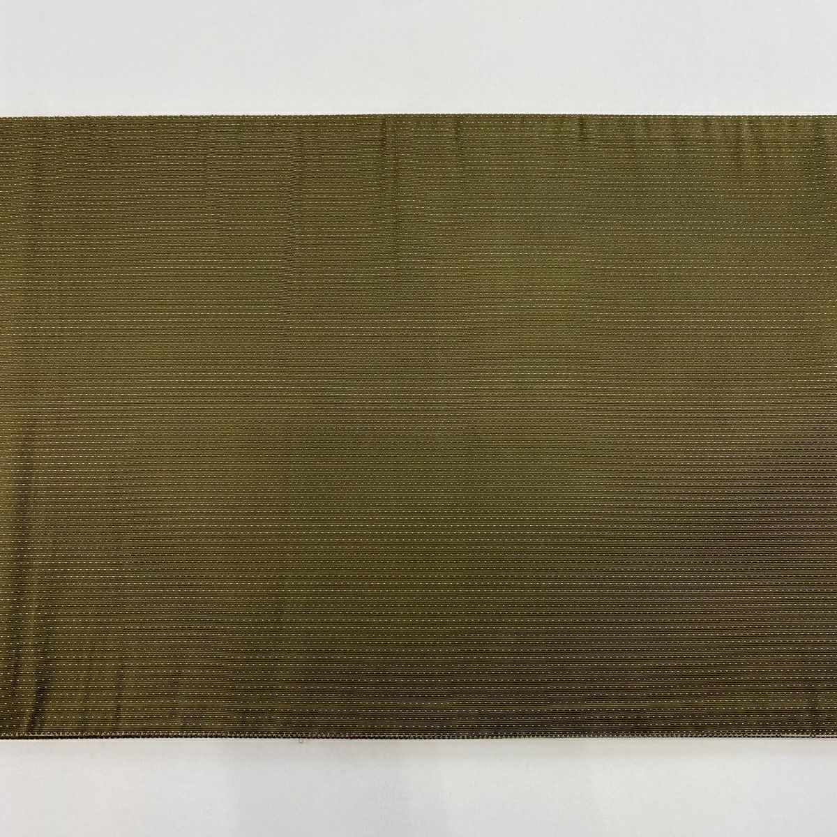 【美品】 袋帶 名品級 格子 米色 全通 純蠶絲