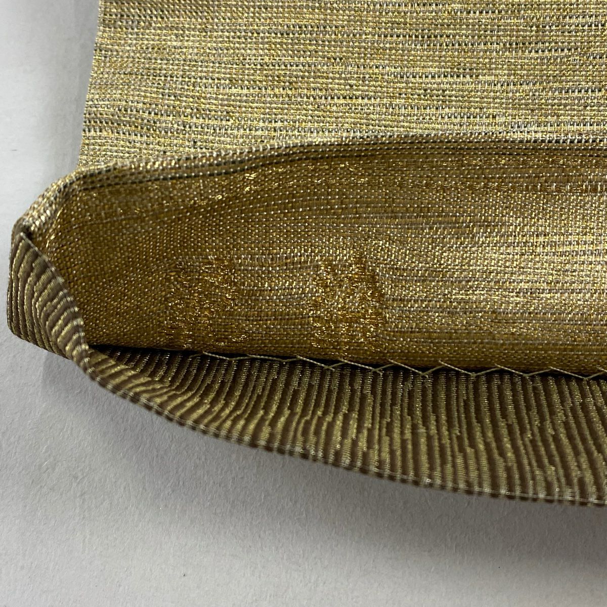 【美品】 袋帶 名品級 金色 全通 純蠶絲