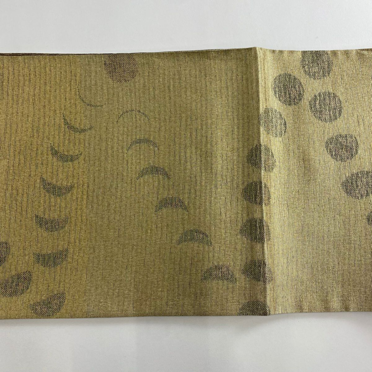 【美品】 袋帶 名品級 金色 全通 純蠶絲
