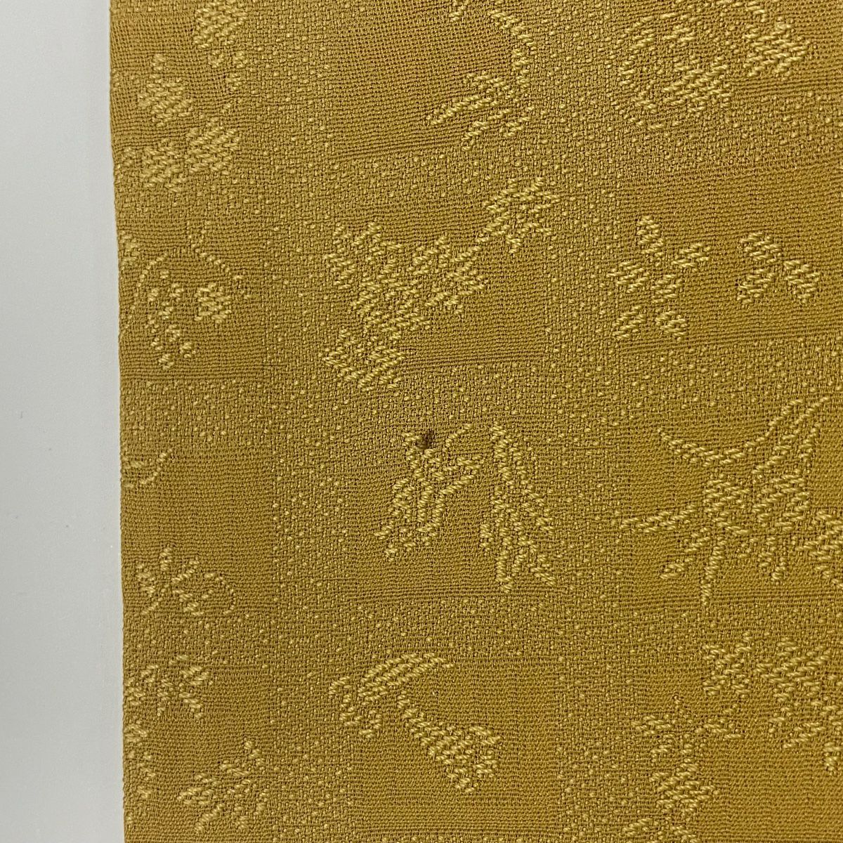 小紋 身長160.5cm 袖長62.5cm S 雙層 雪輪 草花紋紋 漸層 薄茶 純蠶絲 名品級