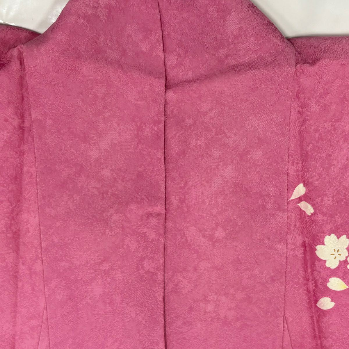 【美品】振袖禮服 身長165cm 袖長67cm M 雙層櫻花瓣金銀彩暈染粉紅純蠶絲名品級