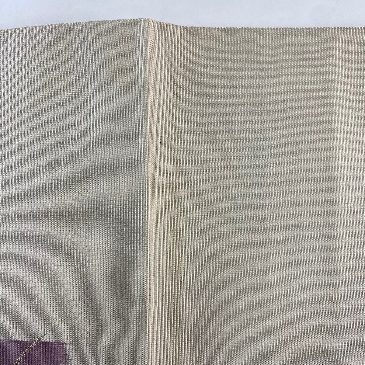 袋帶 名品級 夏帶 菊花 萩 金絲 金金箔 米色 大鼓圖案 純蠶絲