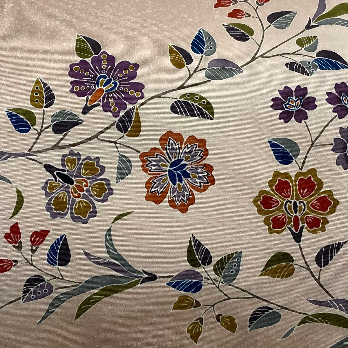 【美品】 袋帶 秀品級 紬織織 草花紋紋 漸變 粉紅 大鼓圖案 純蠶絲