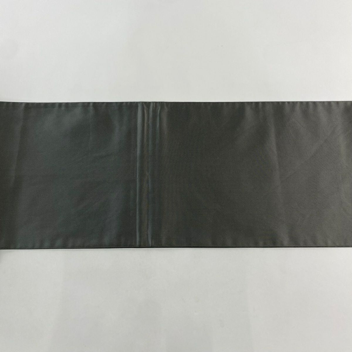 【美品】 袋帶 秀品級 幾何圖案 金絲 灰色 六通 純蠶絲