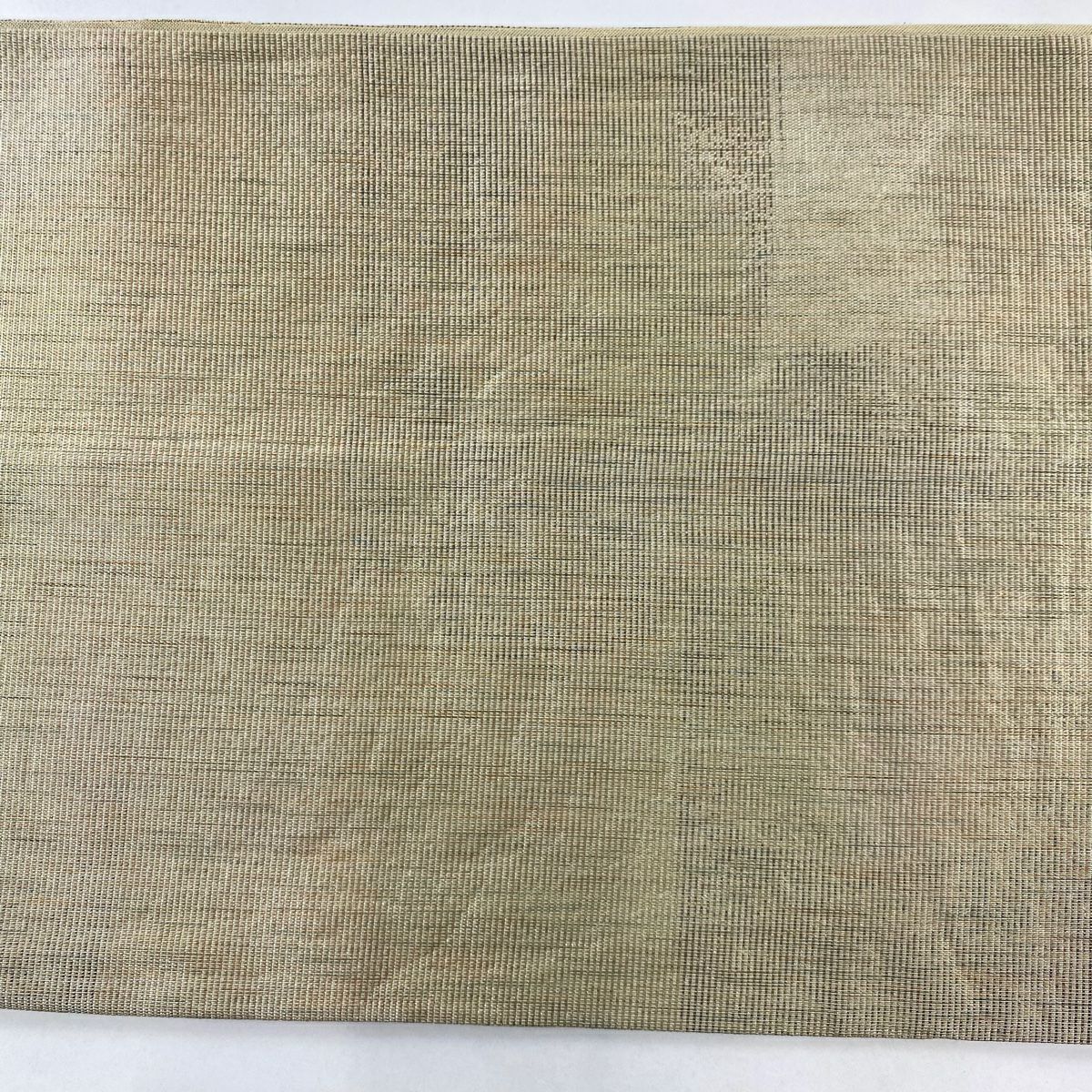 【美品】 袋帶 秀品級 幾何圖案 青海波 金銀線 金金箔 金色 大鼓圖案 純蠶絲
