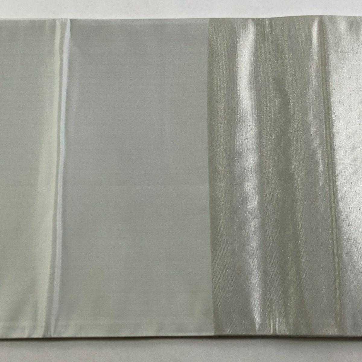 【美品】 袋帶 秀品級 向鳥 華紋 金絲 金金箔 灰色 大鼓圖案 純蠶絲
