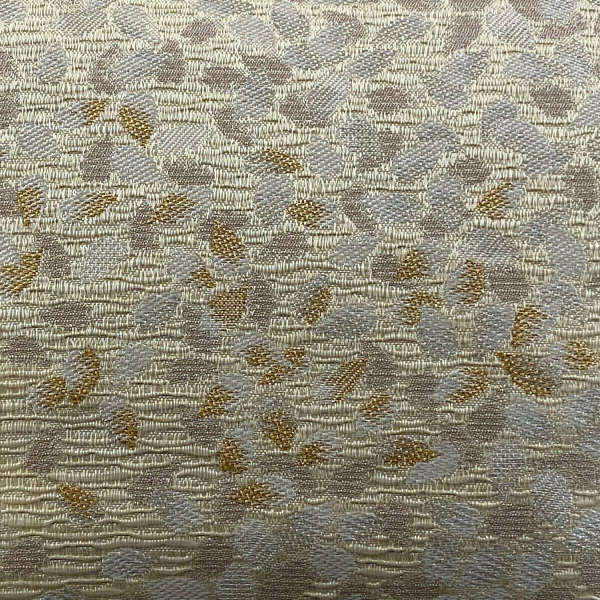 袋帶 逸品級 花瓣 金銀線 奶油 六通 純蠶絲