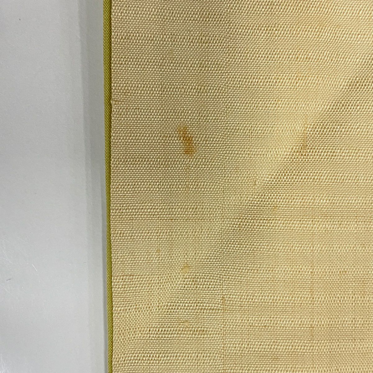 小紋 身長161.5cm 袖長64.5cm M 雙層 紬織織 草花紋紋 金彩裝飾 米色 純蠶絲 優品級