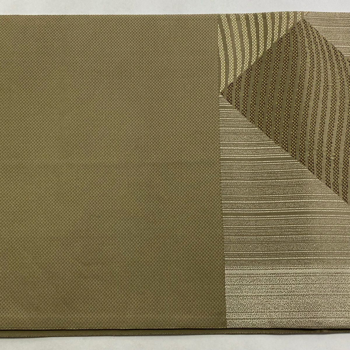 【美品】 袋帶 秀品級 織美舎 薄茶 六通 純蠶絲