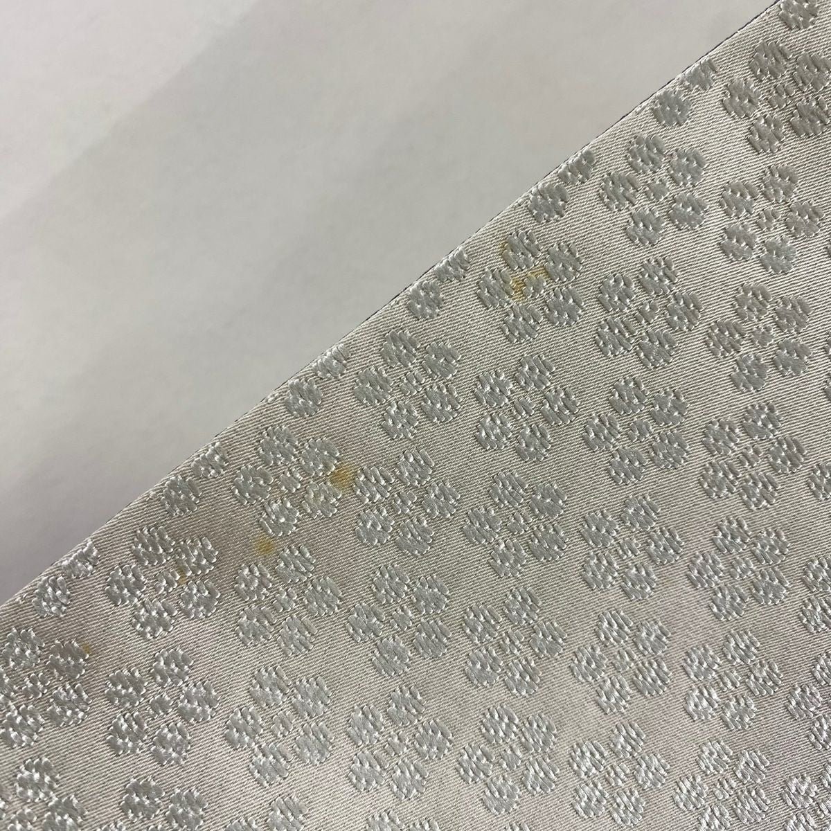袋帶 名品級 梅花鉢 灰紫 六通 純蠶絲