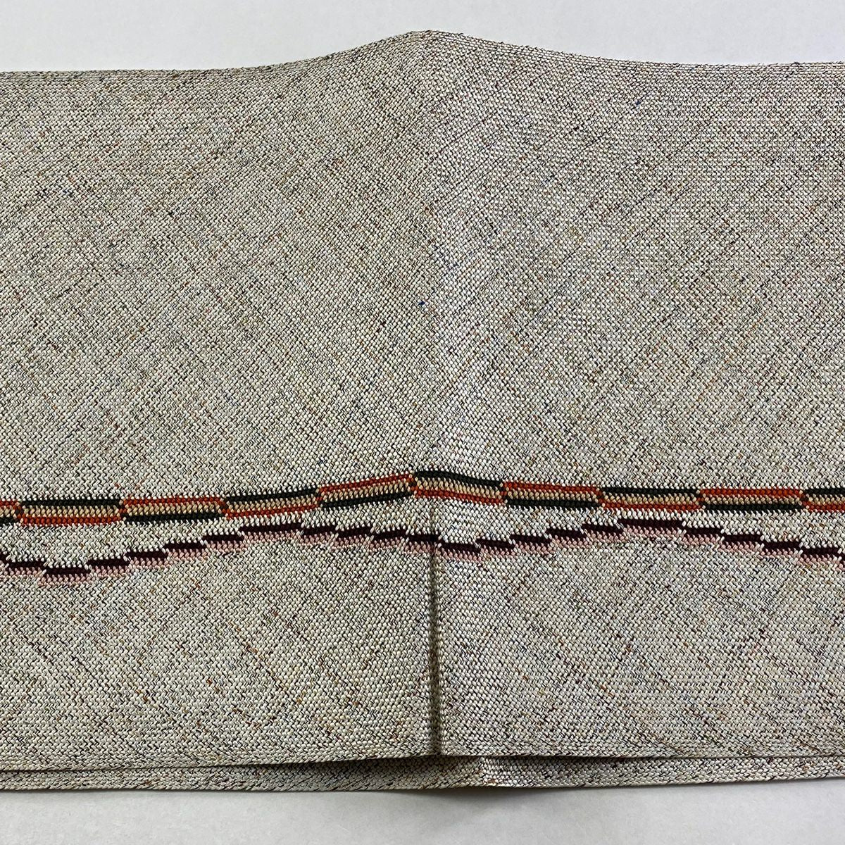【美品】名古屋帶 秀品級 八寸名古屋帶 幾何學 薄紫 純蠶絲