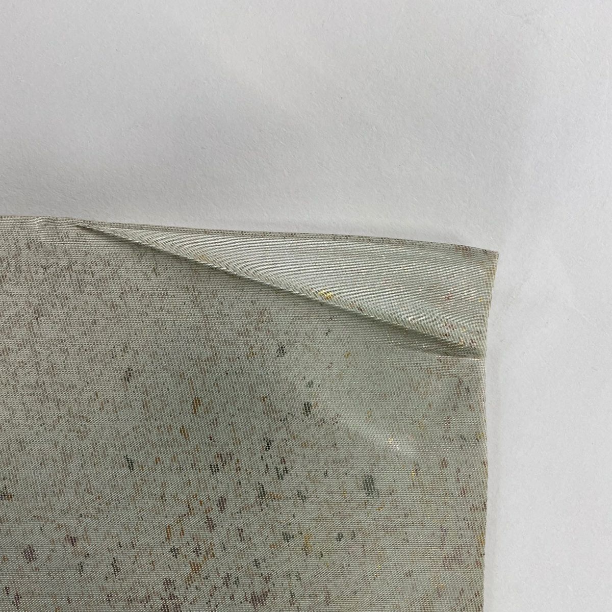 【美品】 袋帶 秀品級 若松樹 金銀彩 金金箔 灰 深藍色 お太鼓柄 純蠶絲