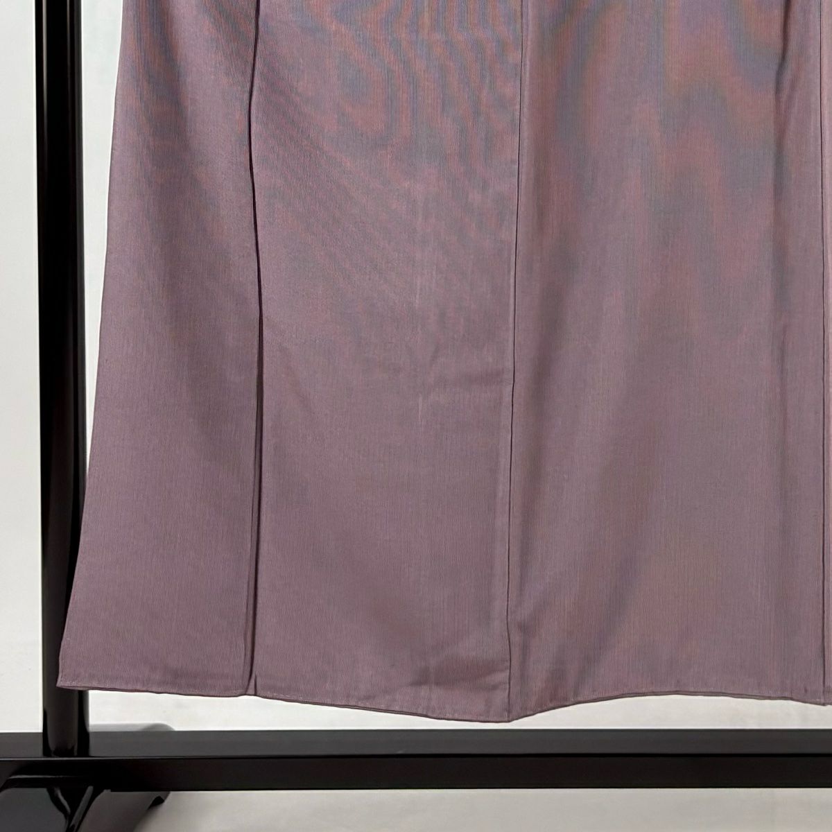 江戶小紋 身長153.5cm 袖長65cm M 雙層 萬筋 紫 純蠶絲 名品級