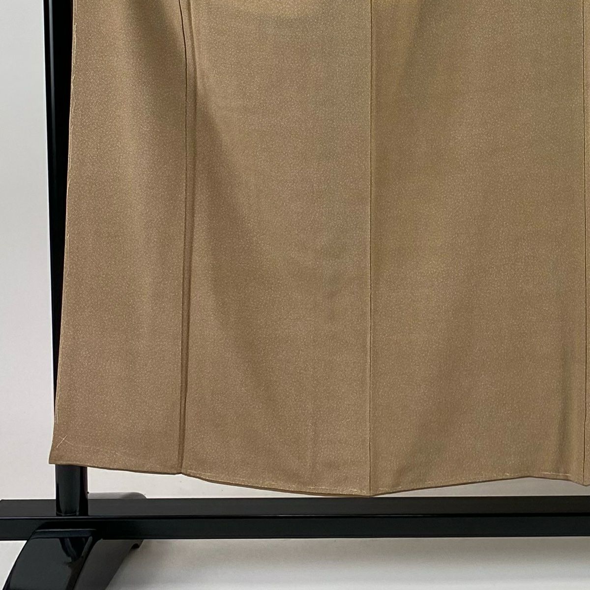 【美品】 江戶小紋 身長154.5cm 袖長63.5cm S 雙層 落款あり 幾何學 薄茶 純蠶絲 秀品級