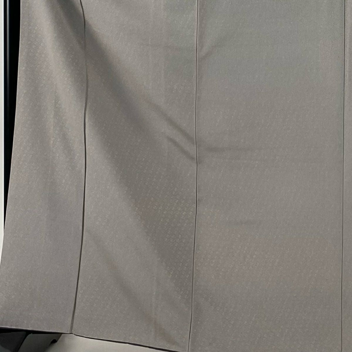 【美品】 小紋 身長163.5cm 袖長64.5cm M 雙層 幾何學 金彩裝飾 灰紫 純蠶絲 秀品級