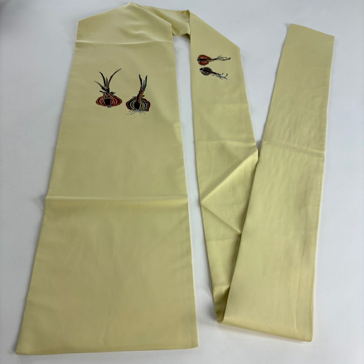 【美品】 名古屋帶 秀品級 洋蔥 金銀彩 淺黃 純蠶絲