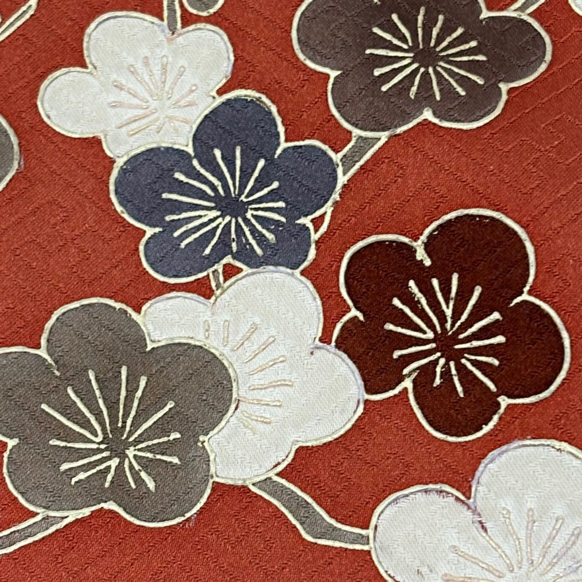訪問服 身長157cm 袖長67cm M 雙層 松樹梅花 楓 金銀彩 漸層 紅茶 純蠶絲 優品級