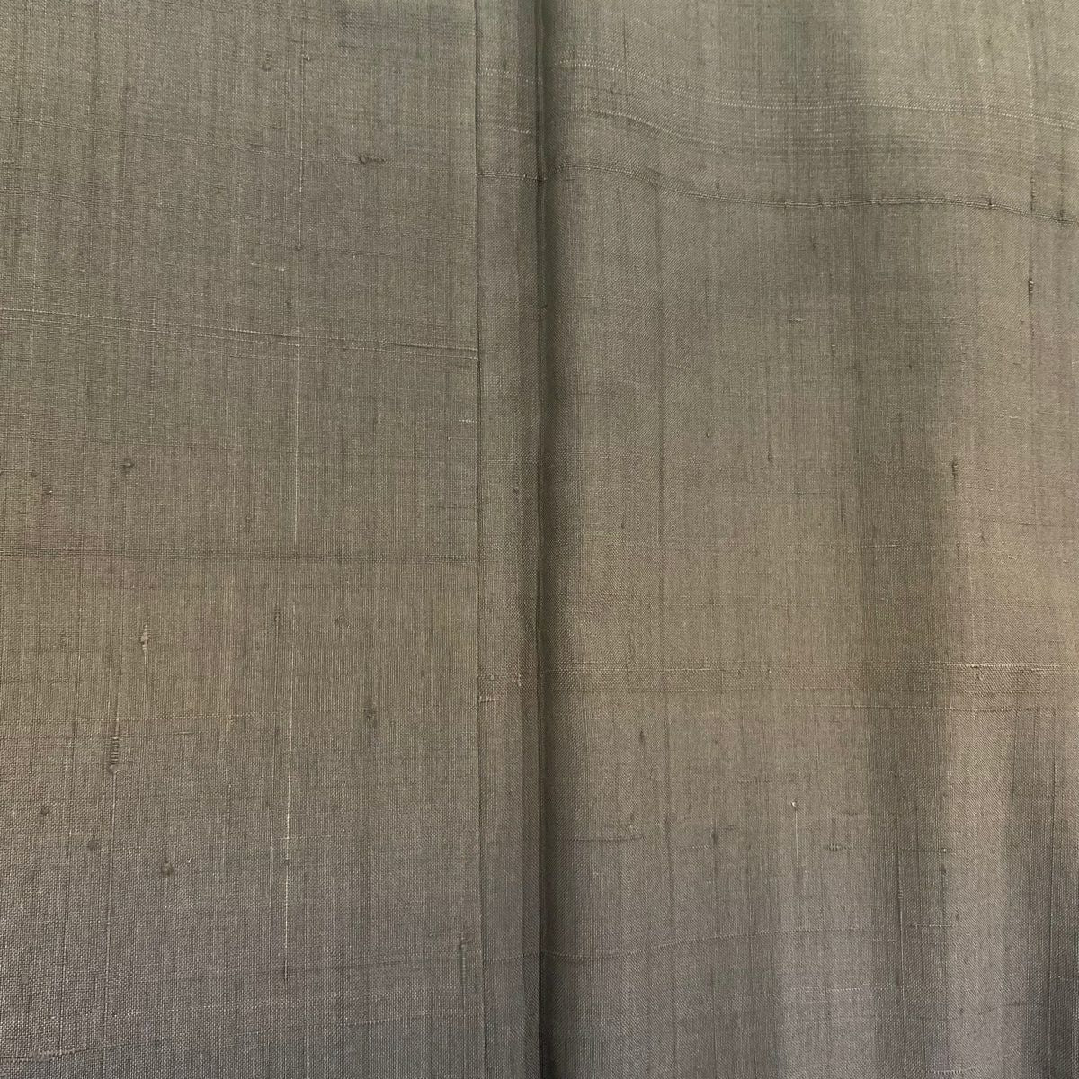 【美品】 小紋 身長158cm 袖長66.5cm M 單層 紬織織 漸層 灰綠 純蠶絲 優品級