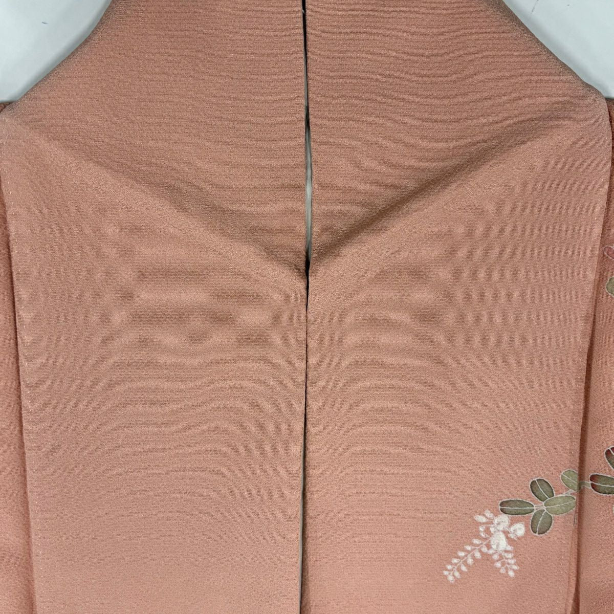 【美品】訪問服 身長168.5cm 袖長66cm M 雙層 菊花 萩 漸層 鮭粉色 純蠶絲 優品級
