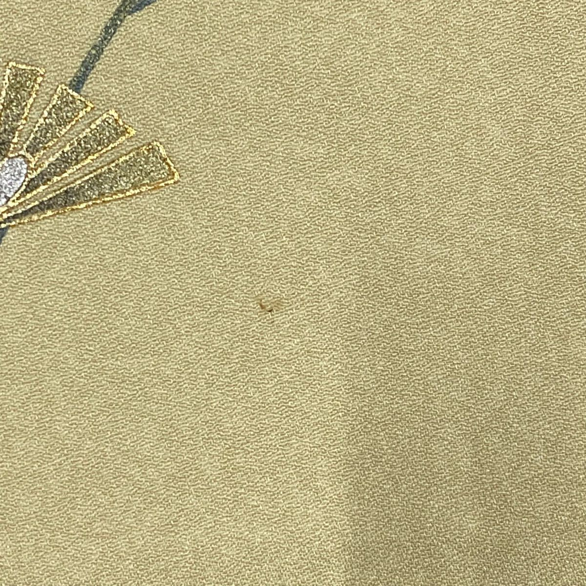 付下 身長159cm 袖長63.5cm S 雙層 松樹梅花 萩 金銀彩 螺鈿 米色 純蠶絲 優品級 一個紋