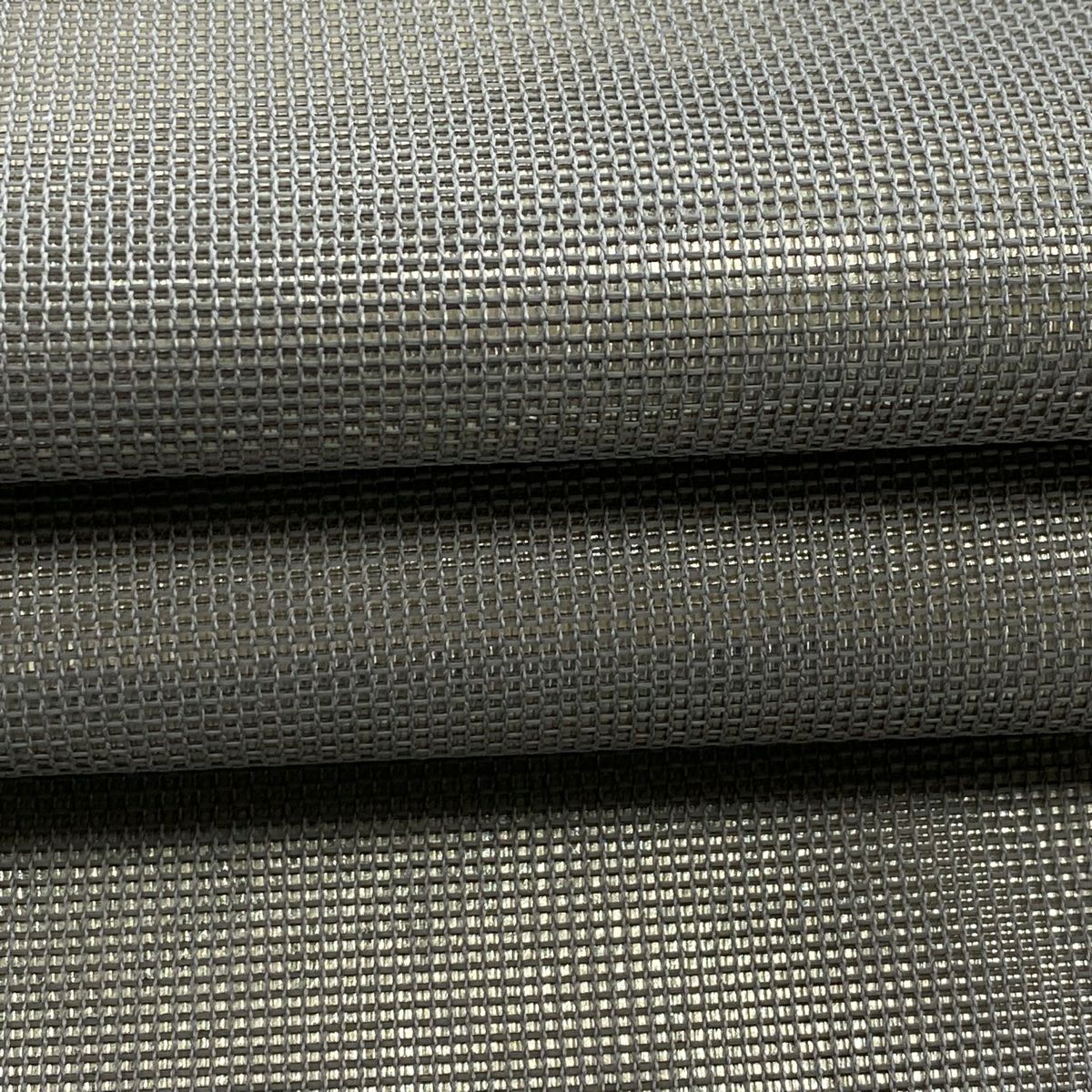 【美品】 袋帶 秀品級 夏帶 よろけ縞 金銀糸 金金箔 銀色 大鼓圖案 純蠶絲