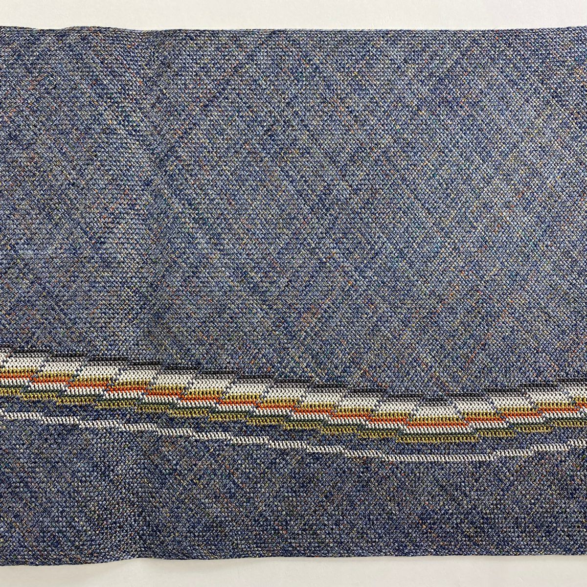 【美品】名古屋帶 優品級 八寸名古屋帶 隧道仕立 經典條紋 金絲 藍紫 純蠶絲