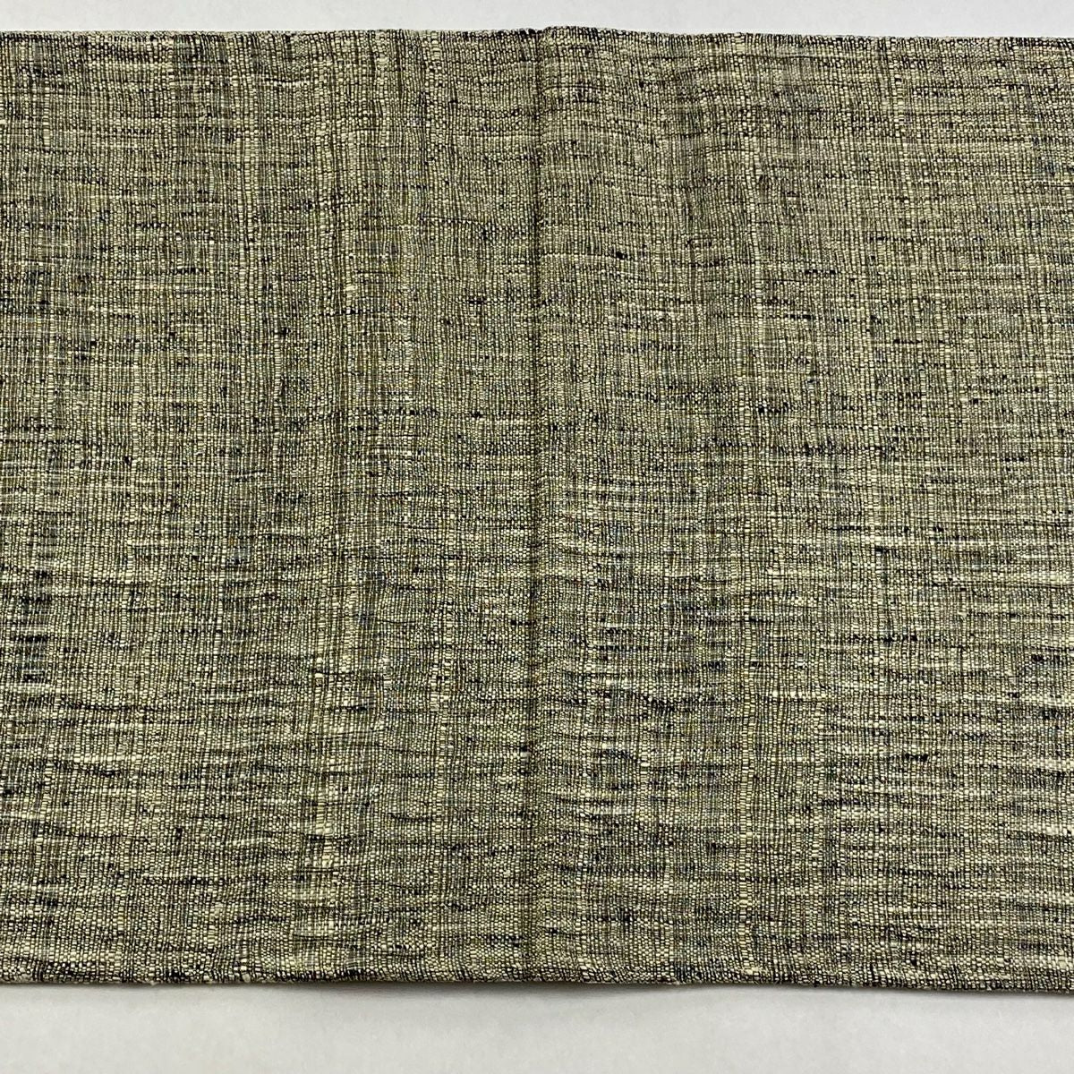 【美品】 袋帶 秀品級 關西仕立 草花紋 金糸 灰綠 お太鼓柄 純蠶絲