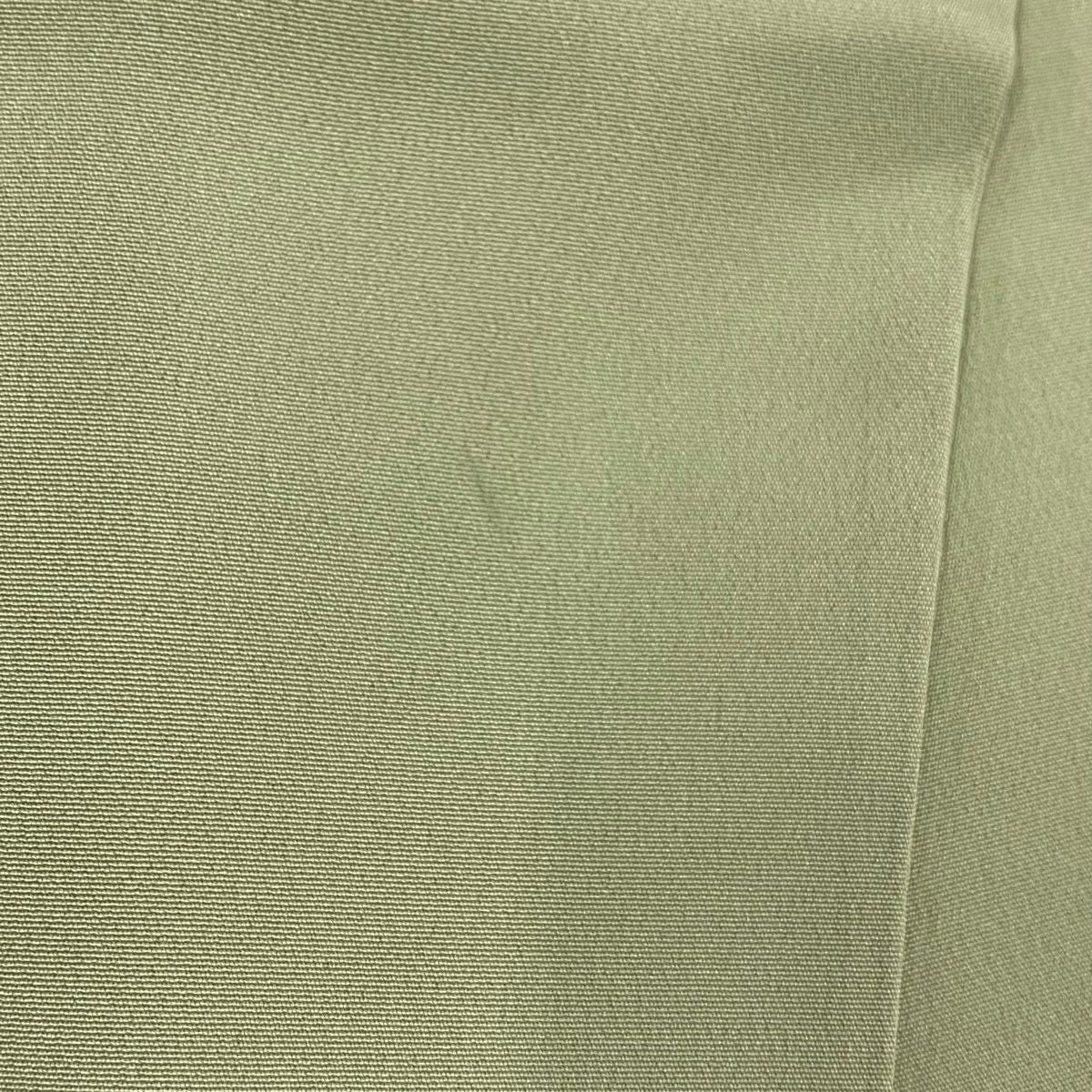 【美品】訪問服 身長156cm 袖長62cm S 雙層 草花紋紋 漸層 灰綠 純蠶絲 秀品級