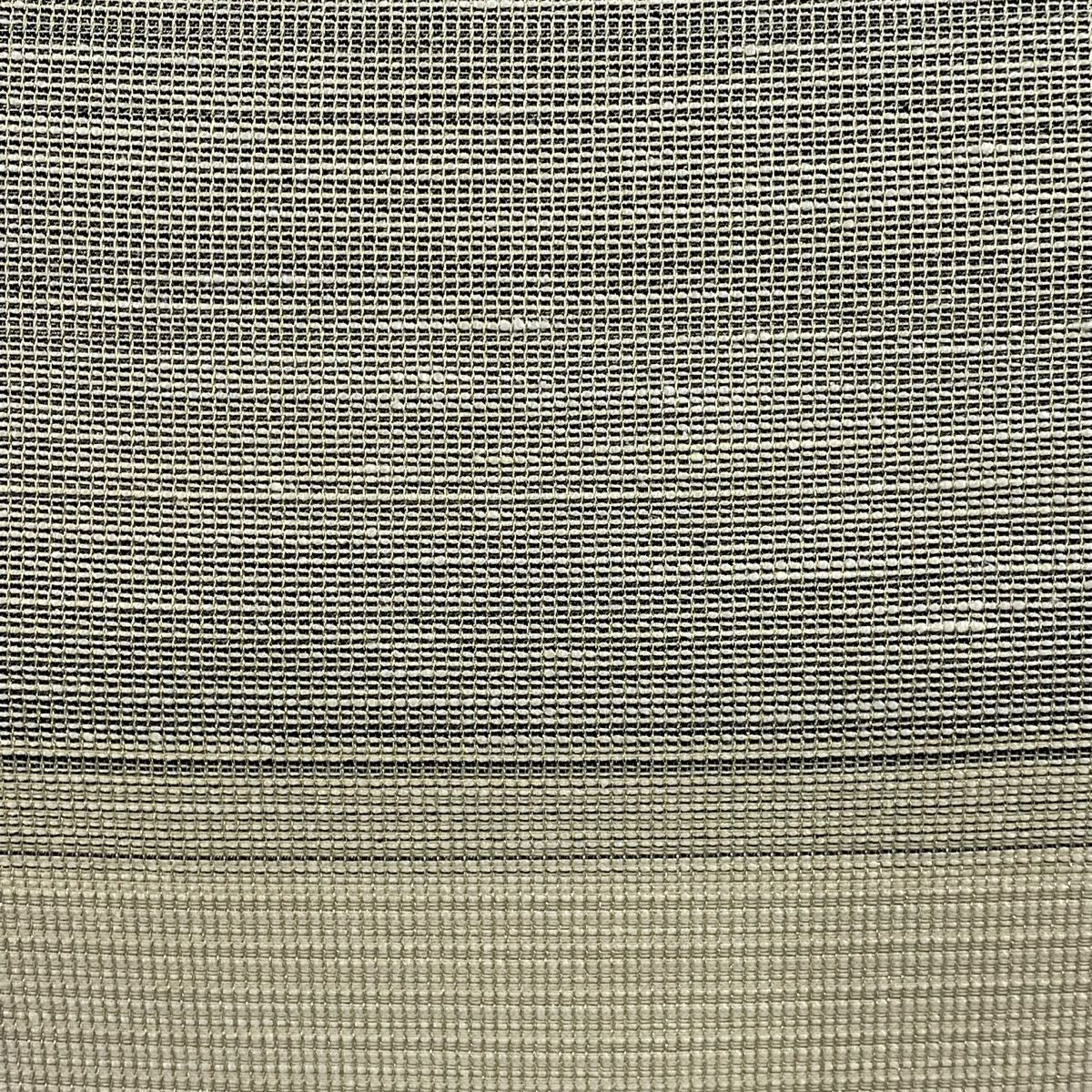 【美品】 袋帶 秀品級 段紋 金絲 米色 六通 純蠶絲