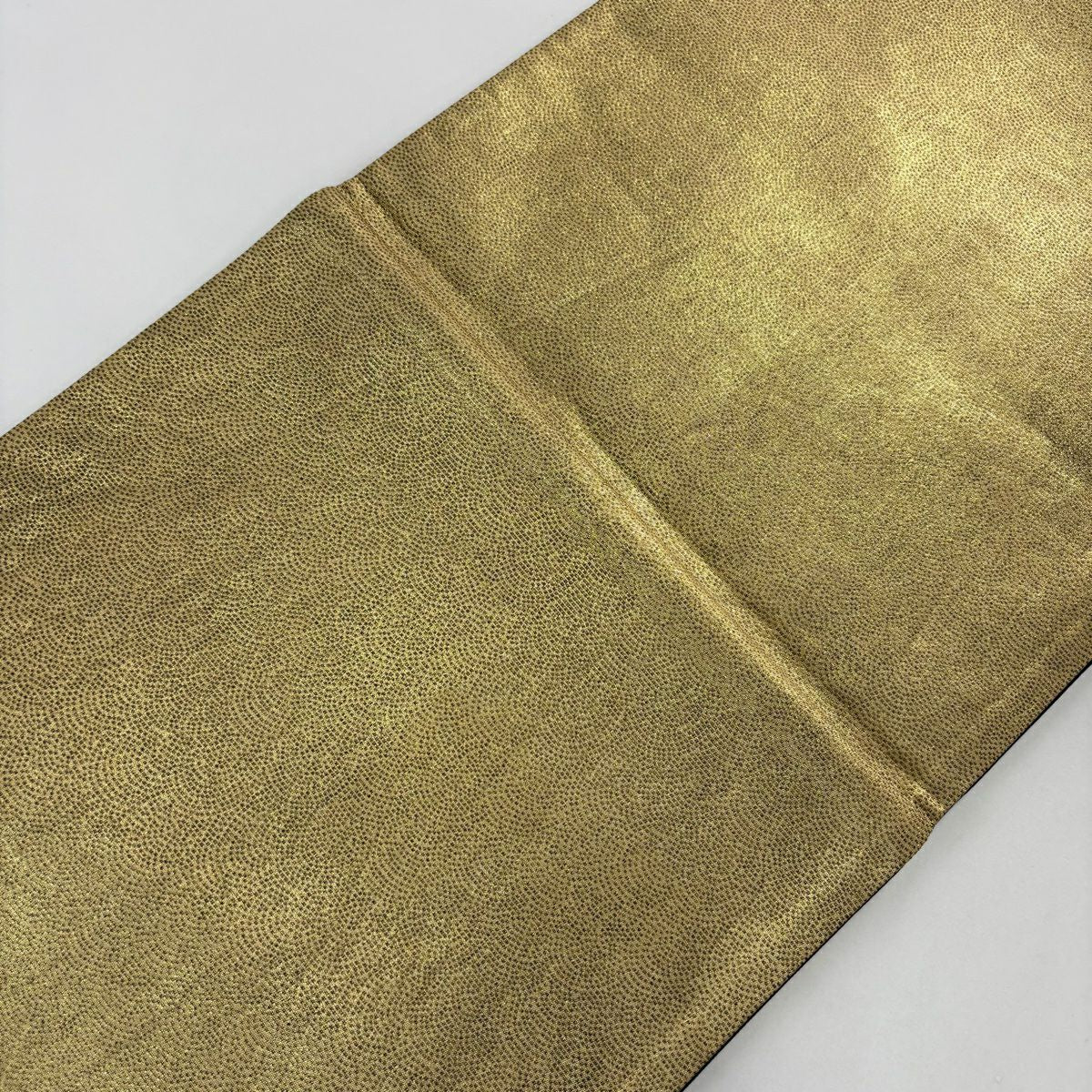 【美品】 袋帶 秀品級櫻花 菊花花 唐織 金金箔 黑 六通 純蠶絲