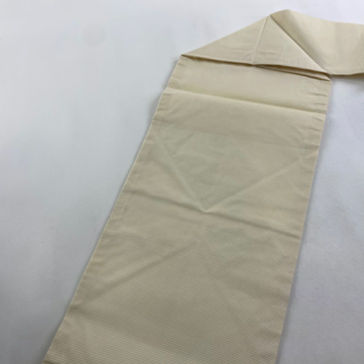 名古屋帶 優品級 夏帶 絽 枝花 葉紋 金銀彩 奶油色 純蠶絲