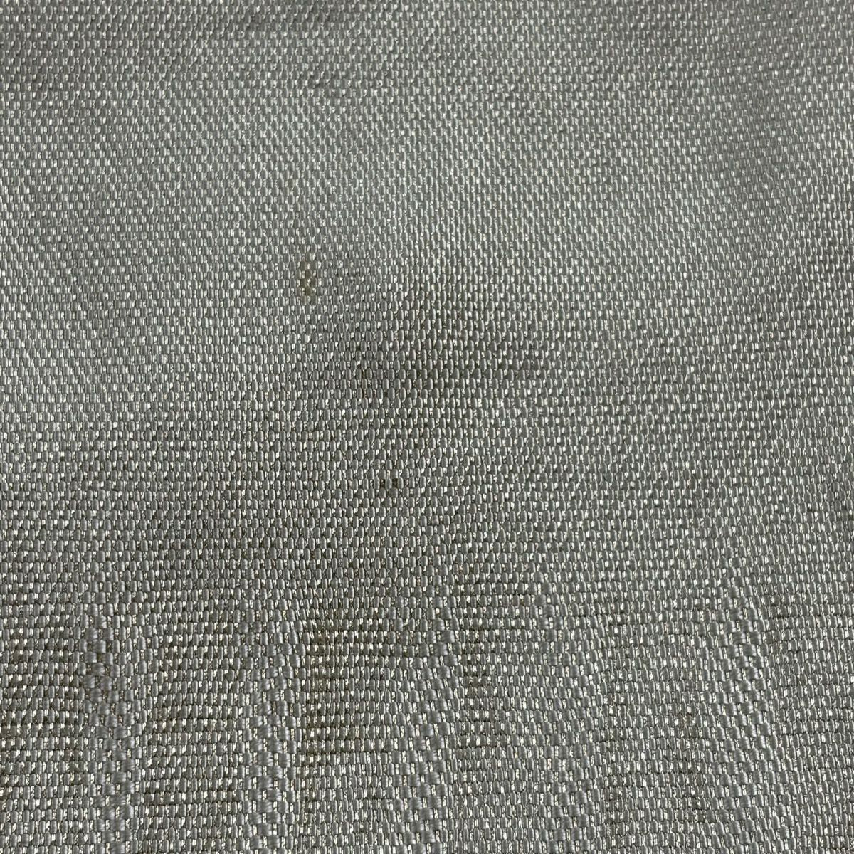 【美品】 袋帶 秀品級 霞 金絲 金金箔 米色 大鼓圖案 純蠶絲