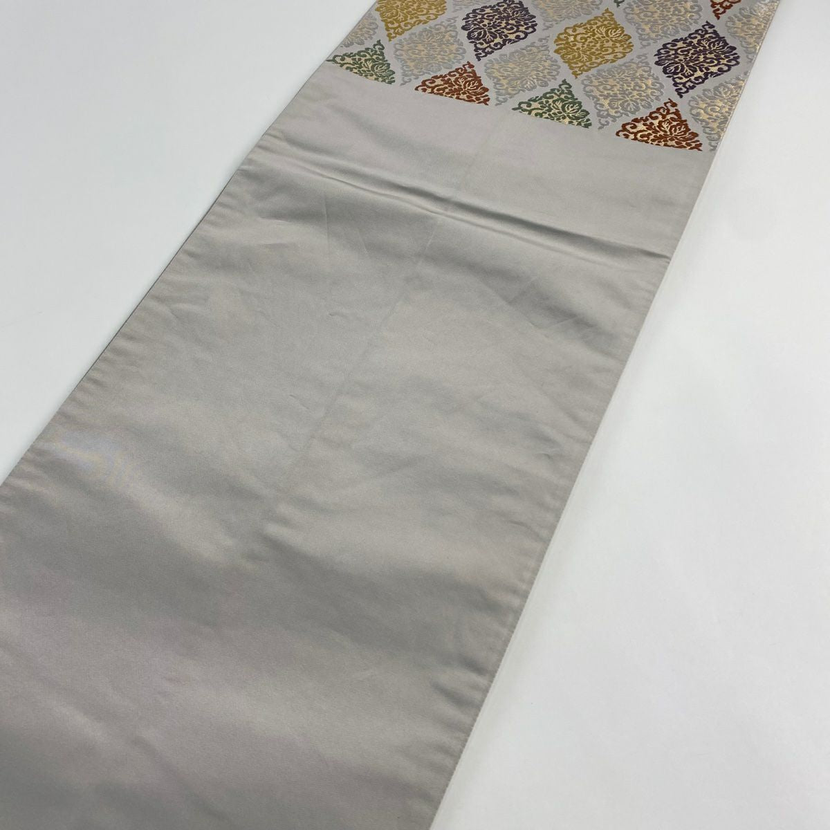袋帶 名品級 菱 桐 金金箔 灰 深藍 六通 純蠶絲