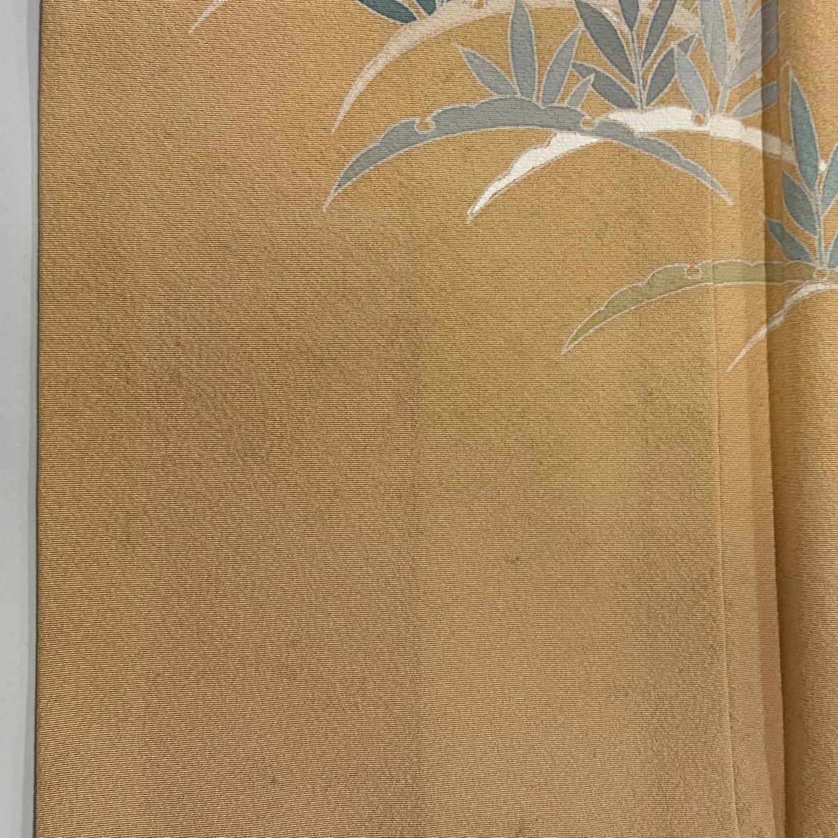 訪問服 身長154cm 袖長63.5cm S 雙層 花籠 橘花 金彩裝飾 染分 薄橙色 純蠶絲 秀品級