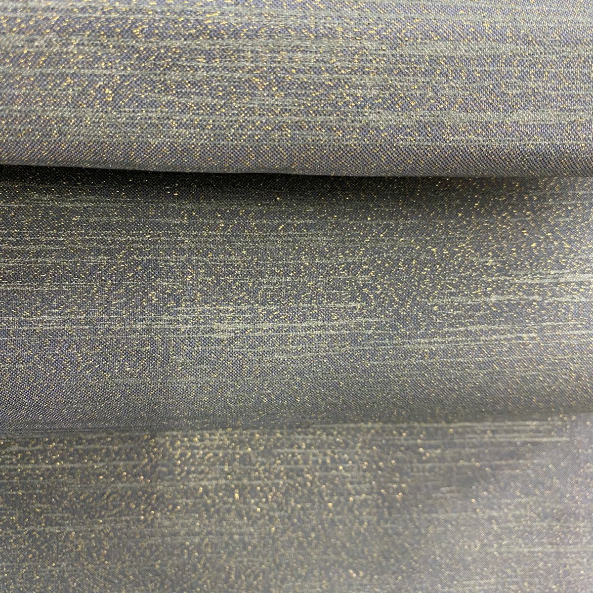 【美品】 袋帶 秀品級 枝花 刺繡 金通 灰綠 お太鼓柄 純蠶絲