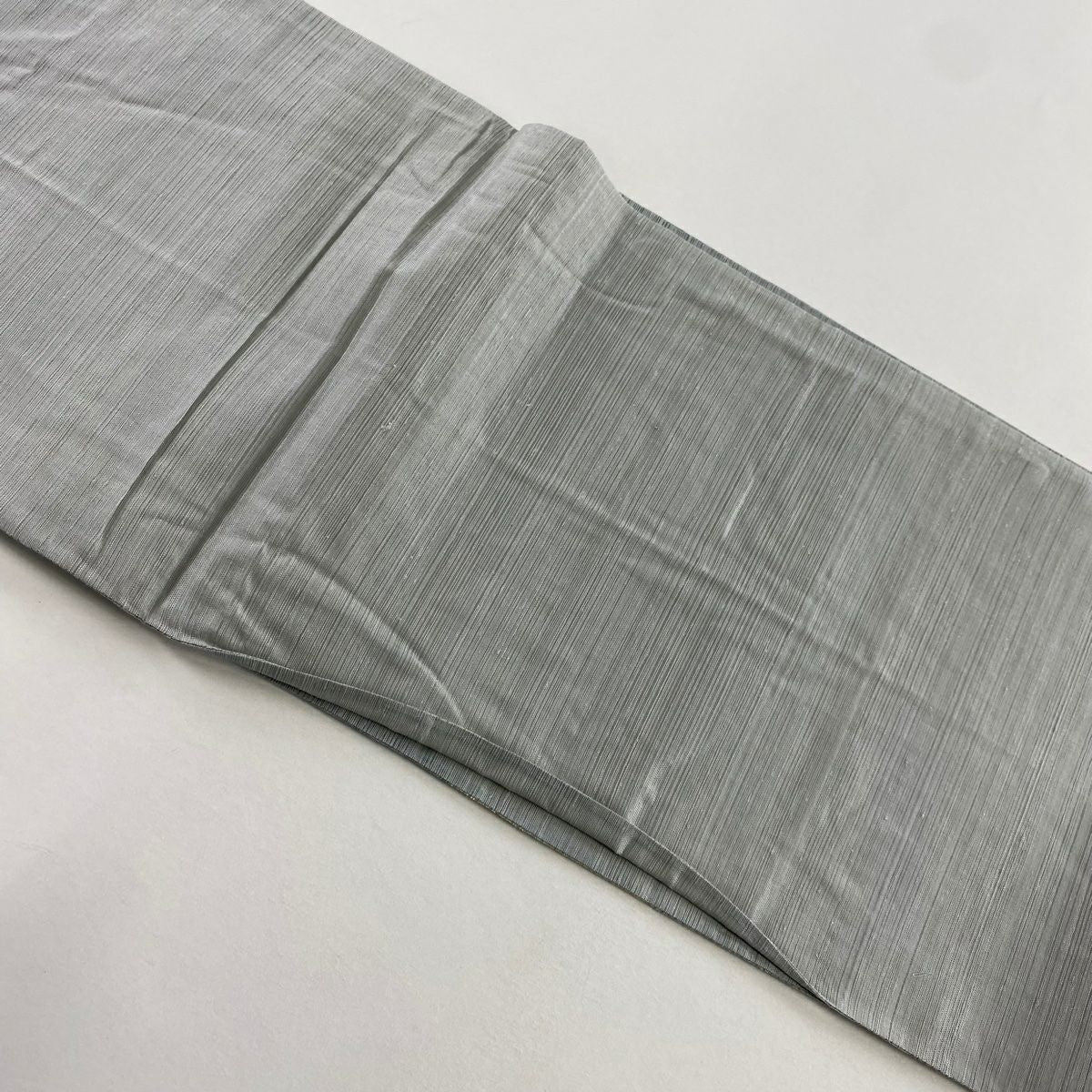 【美品】 名古屋帶 秀品級 夏帶 樹木 鳥 青灰 深藍色 正蠶絲