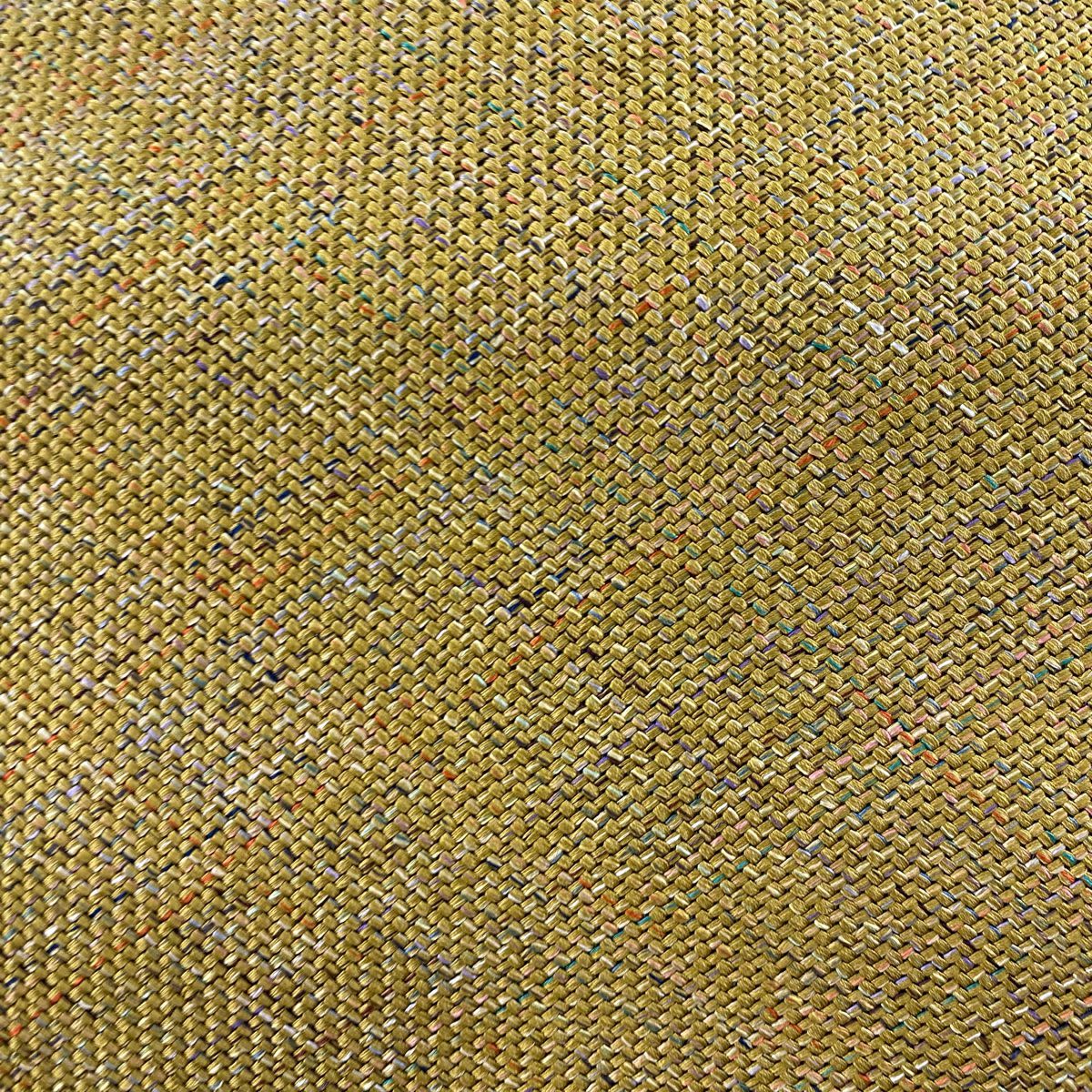 【美品】 名古屋帶 秀品級 八寸名古屋帶 松樹葉仕立 幾何學圖案 黃土 純蠶絲