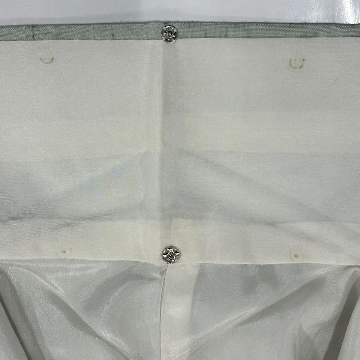 付下 身長166cm 袖長66cm M 雙層 紬織織 鳥 枝梅花 金糸 刺繡 灰綠 純蠶絲 秀品級