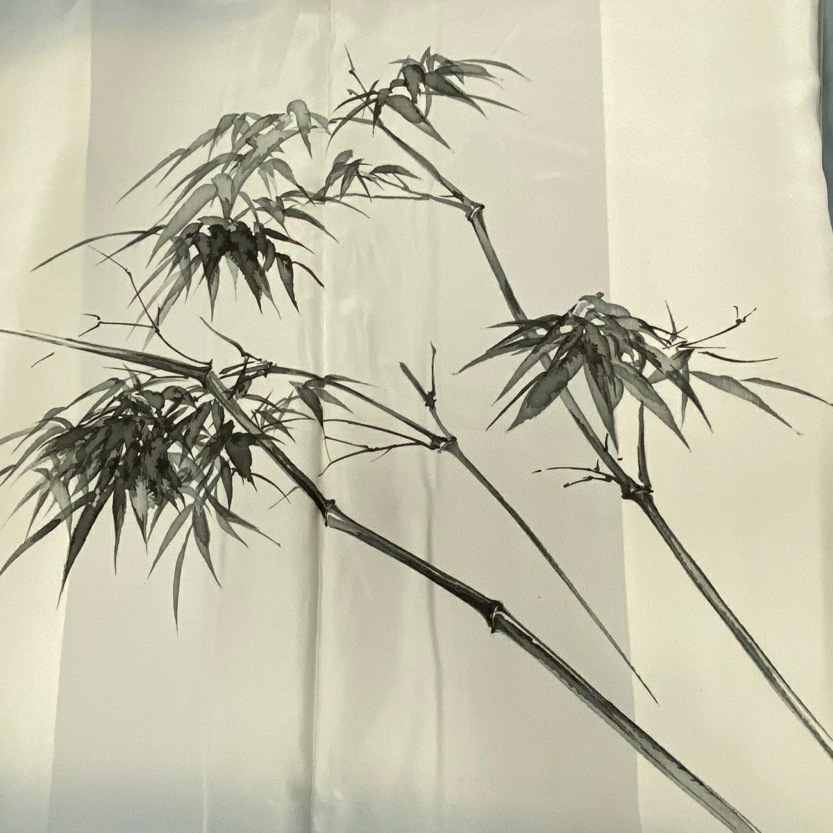 【美品】 小紋 身長162.5cm 袖長63cm S 雙層 笹 淺米色 純蠶絲 名品級