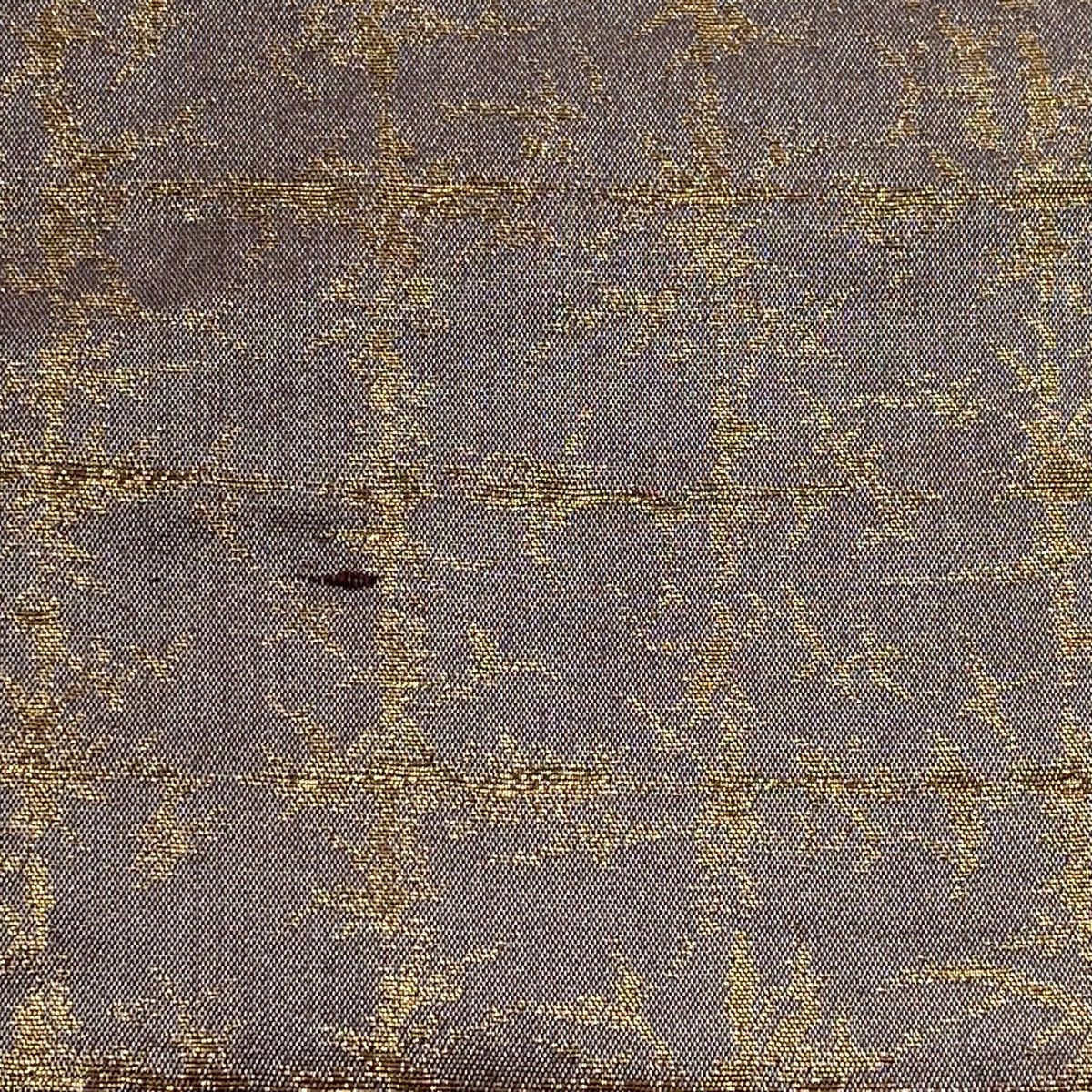 【美品】 袋帶 名品級 落款あり 辻花染 金金箔 灰紫 お太鼓柄 純蠶絲