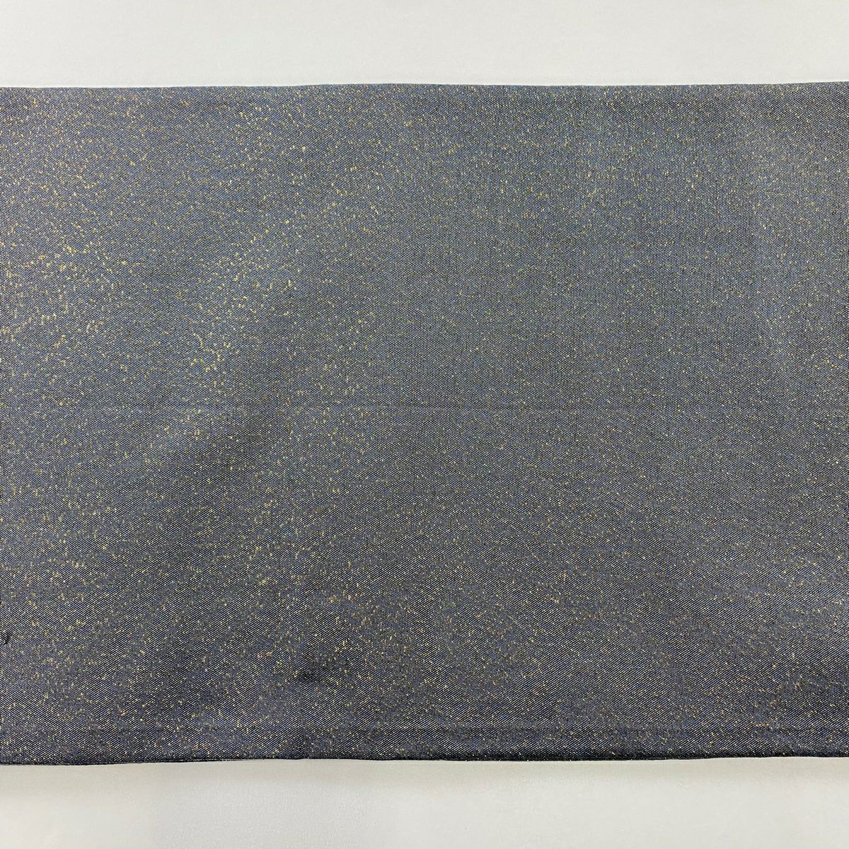【美品】 袋帶 秀品級 縞 幾何學 金絲 灰色 大鼓圖案 純蠶絲