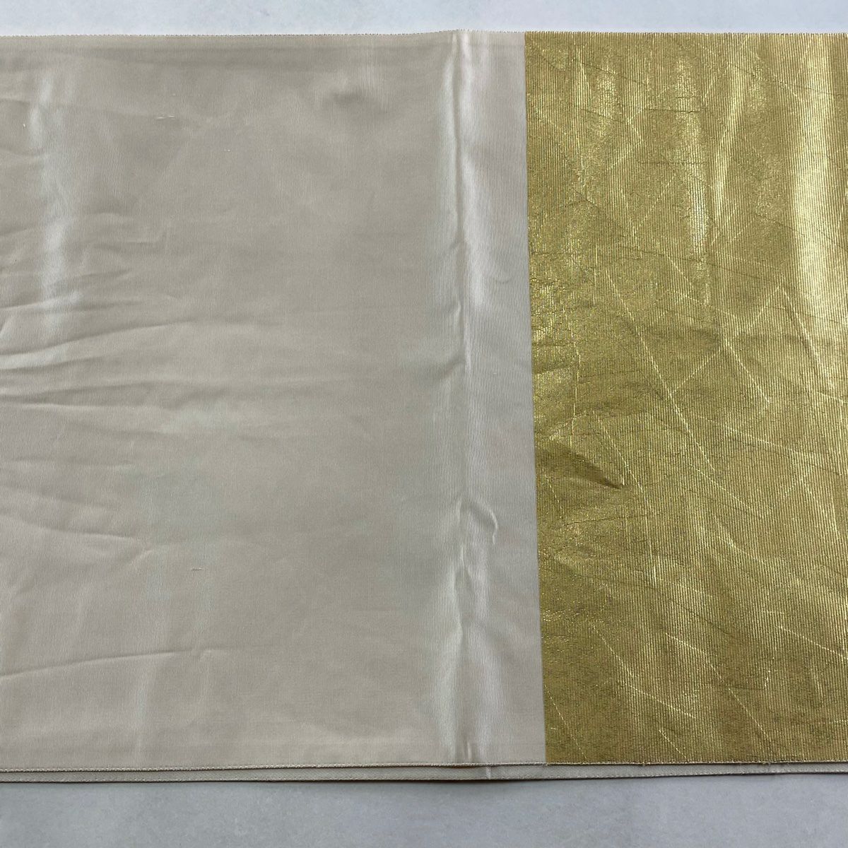 袋帶 秀品級 人物 枝梅花 金金箔 金色 大鼓圖案 純蠶絲