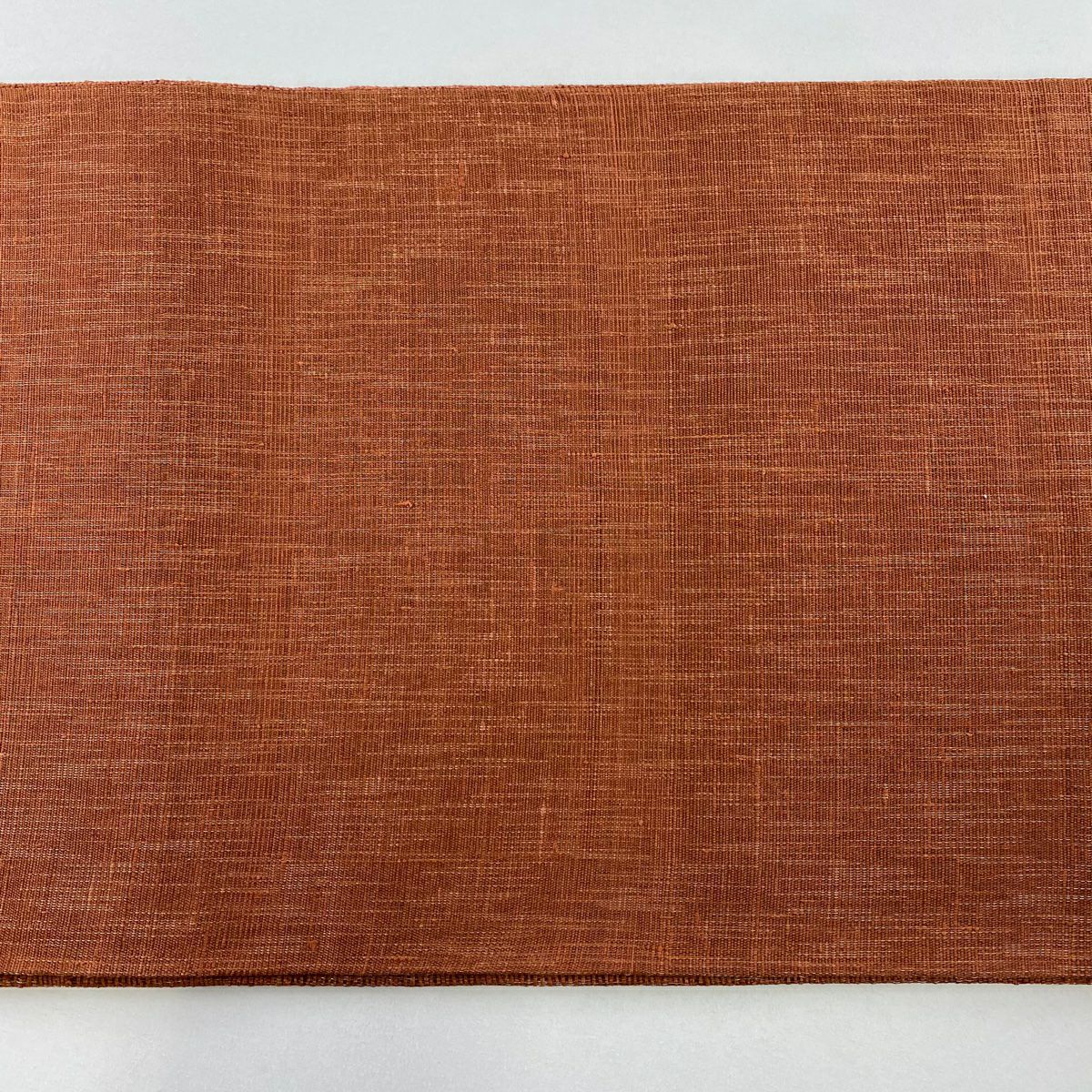 【美品】 袋帶 優品級 夏帶 關西仕立 幾何圖案 金絲 紅茶 大鼓圖案 純蠶絲