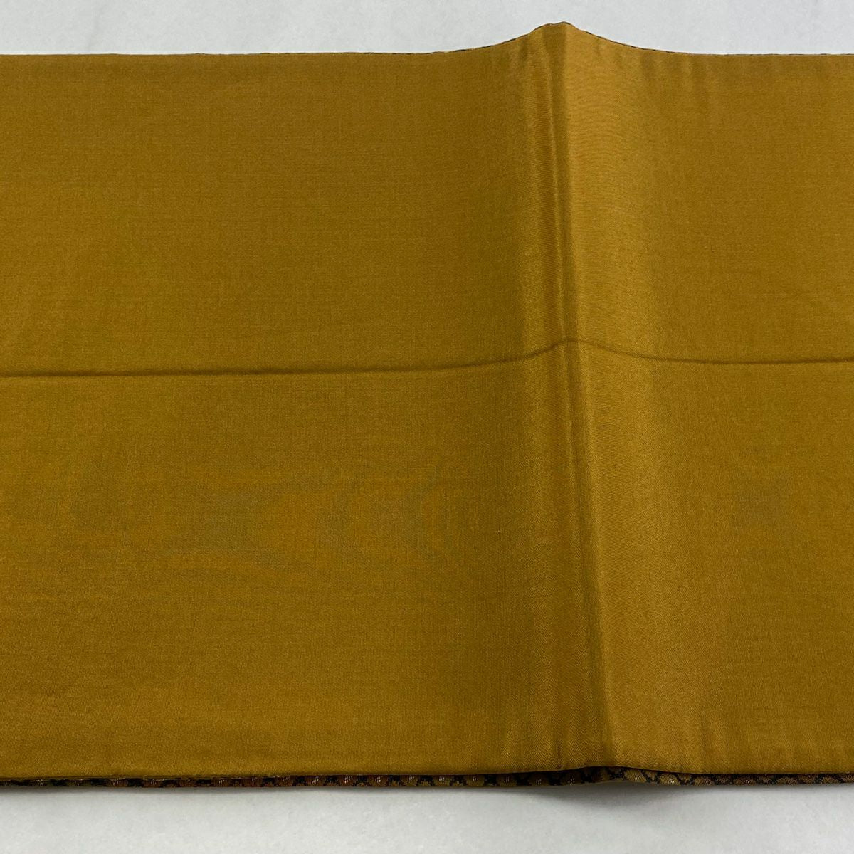 【美品】 袋帶 秀品級 幾何學 變化市松樹 茶 全通 純蠶絲