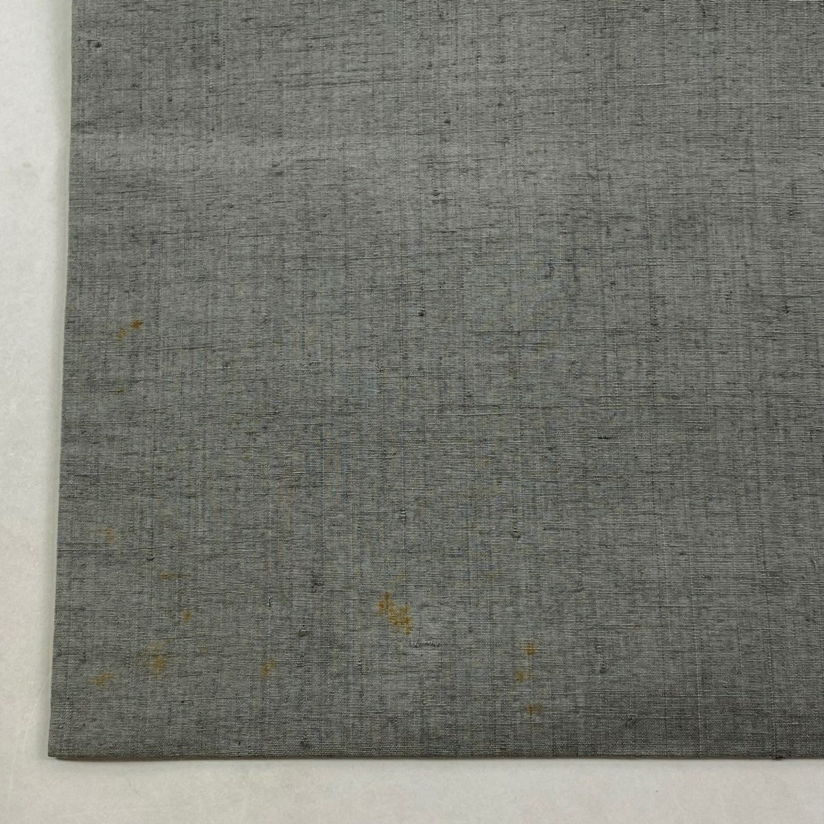 名古屋帶 秀品級 紬織織 生物 霞 刺繡 灰綠 純蠶絲